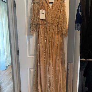 Elegant Gold Evening Gown